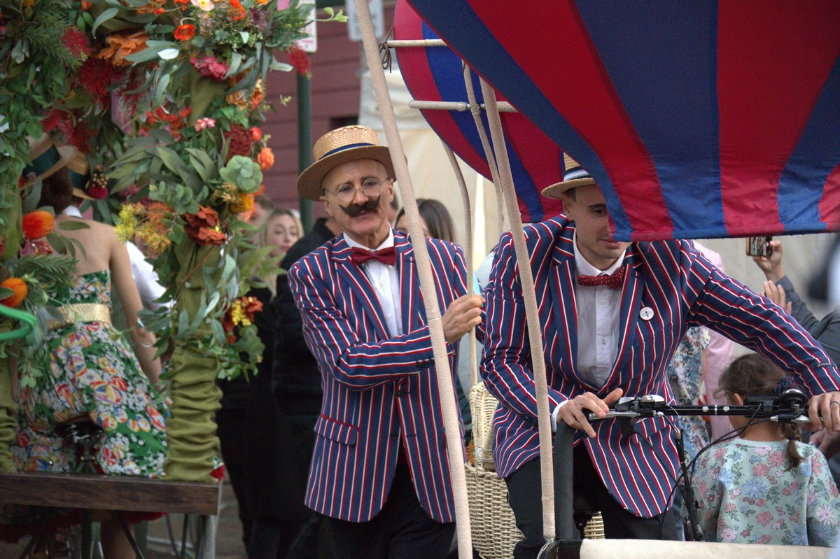 A striped jacket in three colours